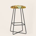 Retro Floral Pattern Stool Gallery Image 1