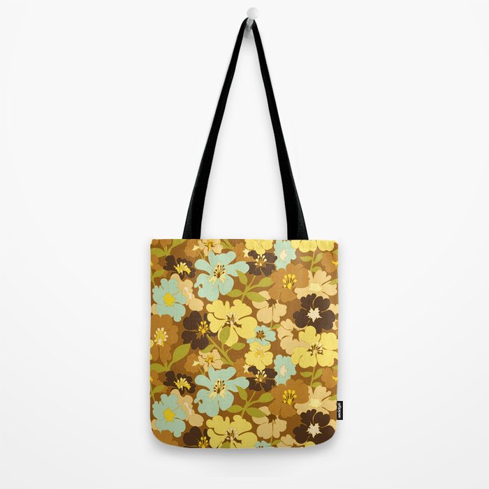 Retro Floral Pattern Tote Bag Gallery Image 2