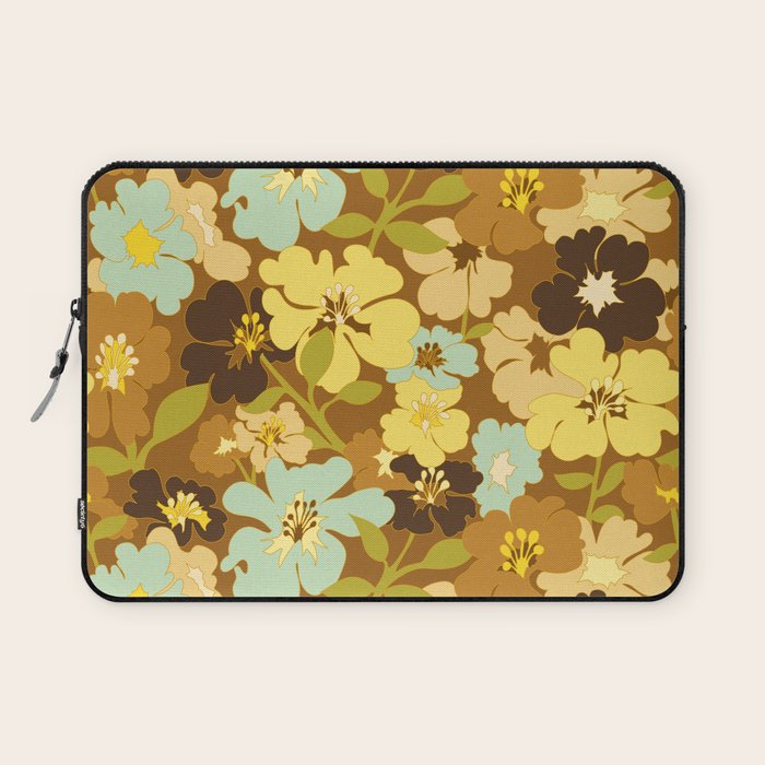 Retro Floral Pattern Laptop Sleeve Gallery Image 1