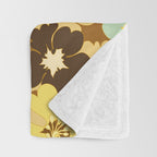 Retro Floral Pattern Throw Blanket Gallery Image 3