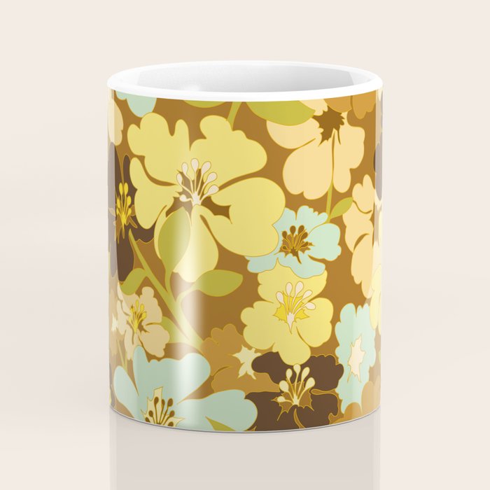 Retro Floral Pattern Coffee Mug Gallery Image 4