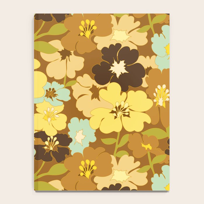 Retro Floral Pattern Notebook Gallery Image 4