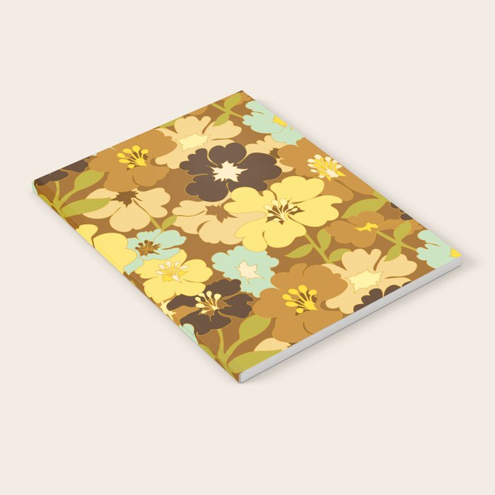 Retro Floral Pattern Notebook Gallery Image 2