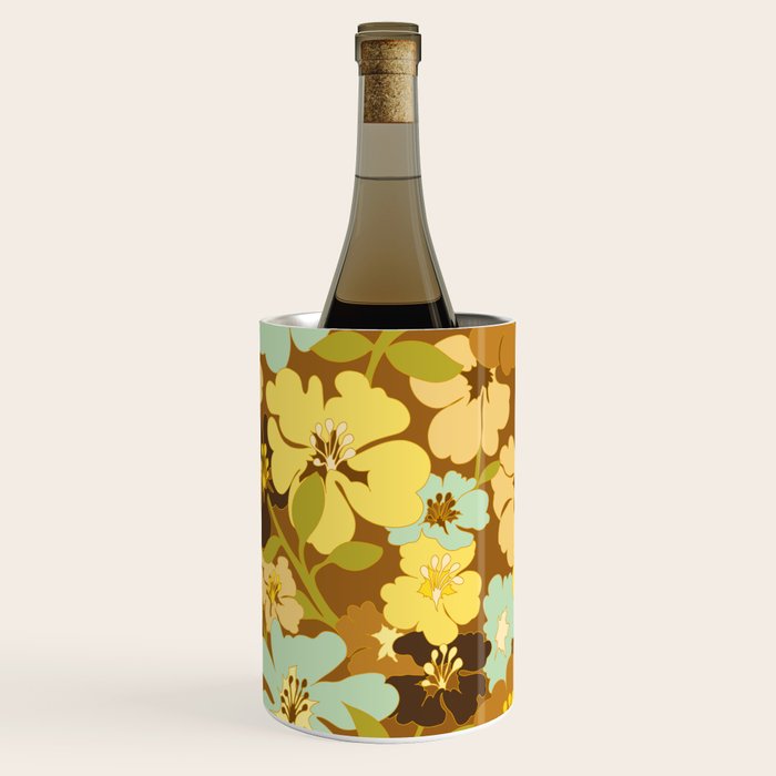Retro Floral Pattern Wine Chiller Gallery Image 1