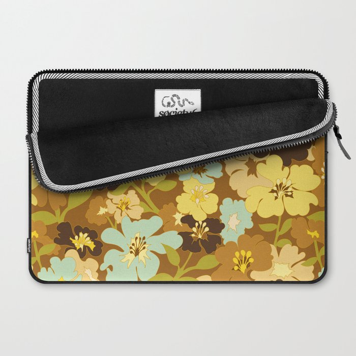 Retro Floral Pattern Laptop Sleeve Gallery Image 2