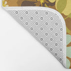 Retro Floral Pattern Bath Mat Gallery Image 2