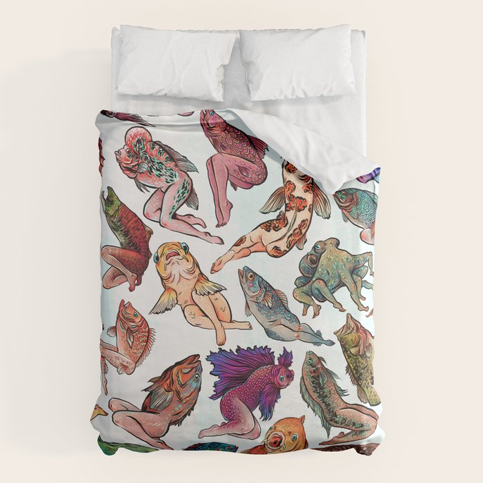 Reverse Mermaids Duvet Cover Gallery Image 6