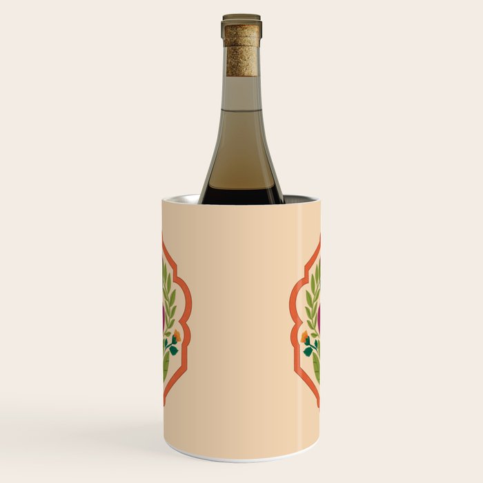 Vintage Pressed Flower Illustration Wine Chiller Gallery Image 1