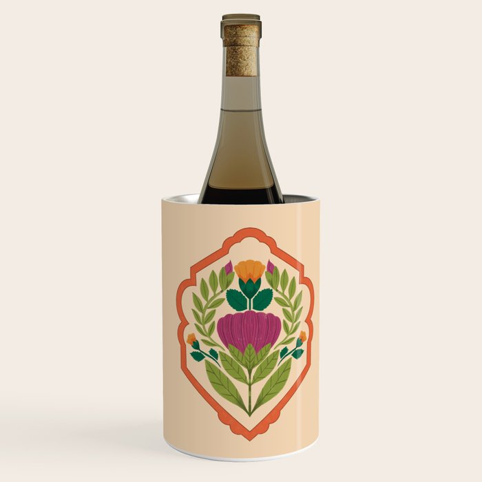 Vintage Pressed Flower Illustration Wine Chiller Gallery Image 3