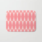 Mid Century Modern Pink Hexad Geometric Pattern Bath Mat Gallery Image 1