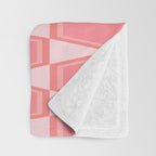 Mid Century Modern Pink Hexad Geometric Pattern Throw Blanket Gallery Image 3
