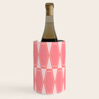 Mid Century Modern Pink Hexad Geometric Pattern Wine Chiller Gallery Image 1