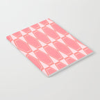 Mid Century Modern Pink Hexad Geometric Pattern Notebook Gallery Image 2