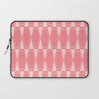 Mid Century Modern Pink Hexad Geometric Pattern Laptop Sleeve Gallery Image 1
