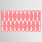 Mid Century Modern Pink Hexad Geometric Pattern Tablecloth Gallery Image 2