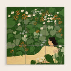 in the garden Wood Wall Art Gallery Image 1
