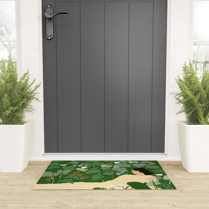 in the garden Welcome Mat Gallery Image 3