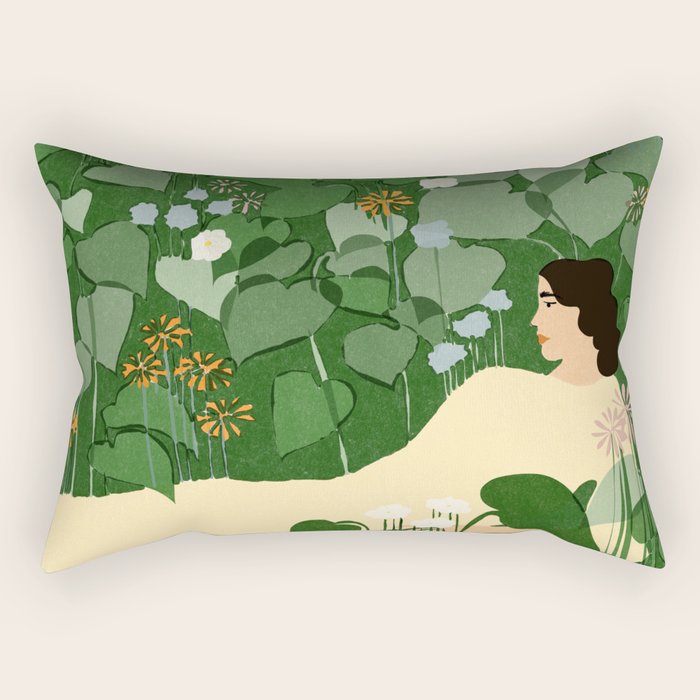 in the garden Rectangular Pillow Gallery Image 1