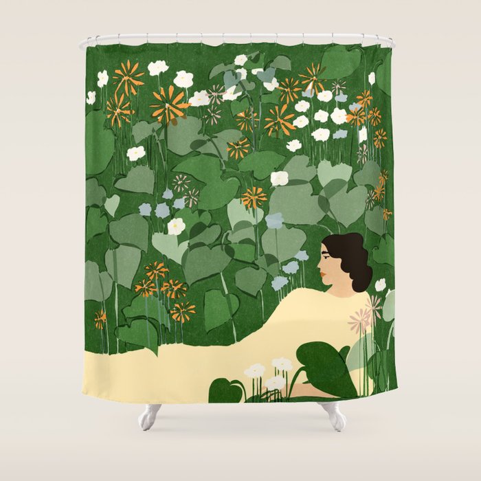 in the garden Shower Curtain Gallery Image 1
