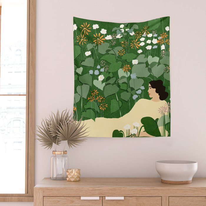 in the garden Wall Tapestry Gallery Image 2