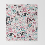 Cupcake Dolls Pattern Throw Blanket Gallery Image 2
