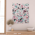 Cupcake Dolls Pattern Wall Tapestry Gallery Image 2