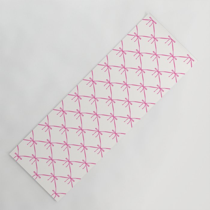Bows & Ribbons Pattern VIII Y2K Pink Yoga Mat Gallery Image 1