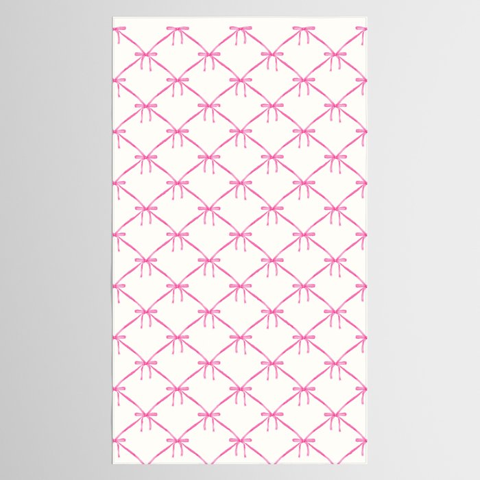 Bows & Ribbons Pattern VIII Y2K Pink Tablecloth Gallery Image 2