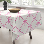 Bows & Ribbons Pattern VIII Y2K Pink Tablecloth Gallery Image 3