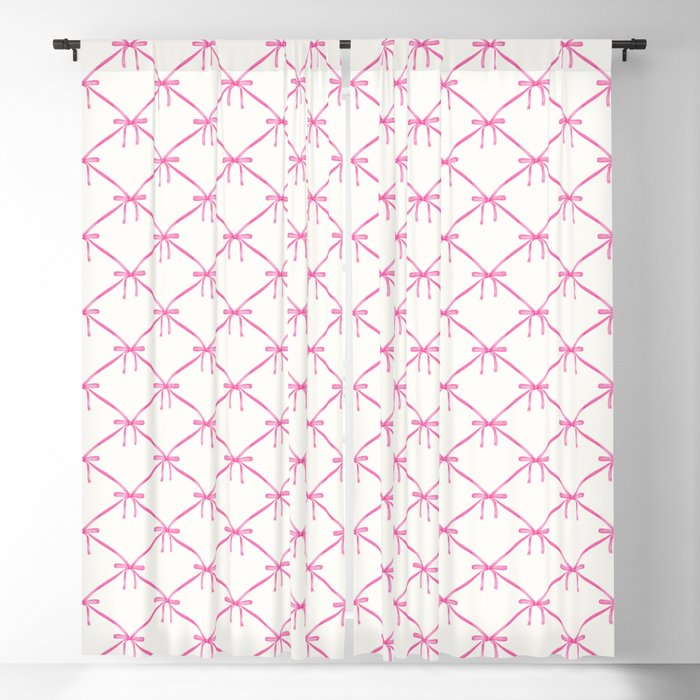 Bows & Ribbons Pattern VIII Y2K Pink Window Curtain Gallery Image 5