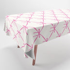 Bows & Ribbons Pattern VIII Y2K Pink Tablecloth Gallery Image 1