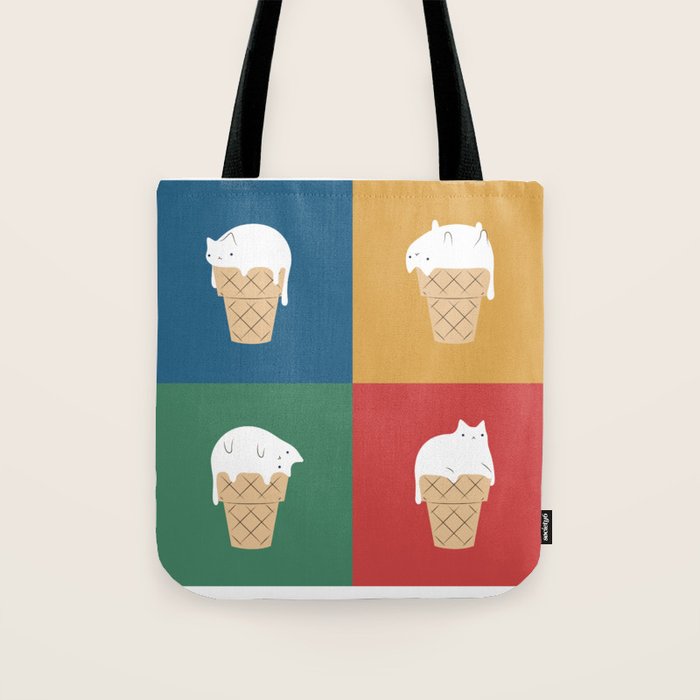 Cat Ice Cream 2x2 Tote Bag Gallery Image 1