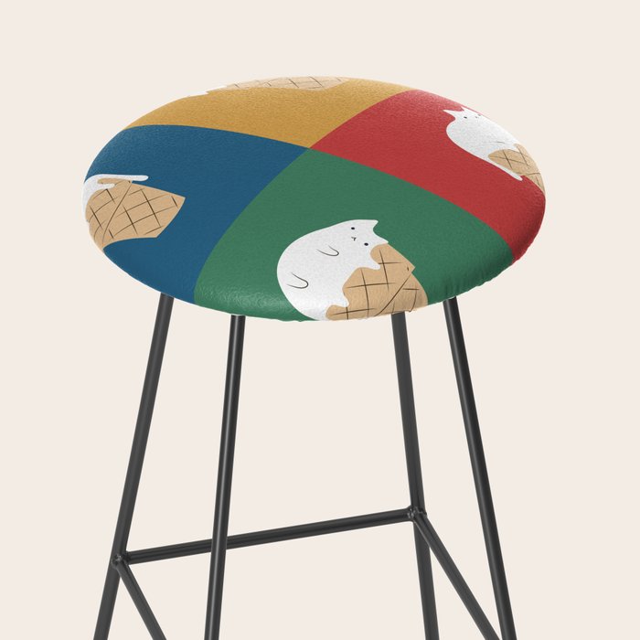 Cat Ice Cream 2x2 Stool Gallery Image 2