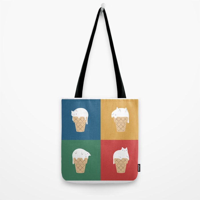 Cat Ice Cream 2x2 Tote Bag Gallery Image 2
