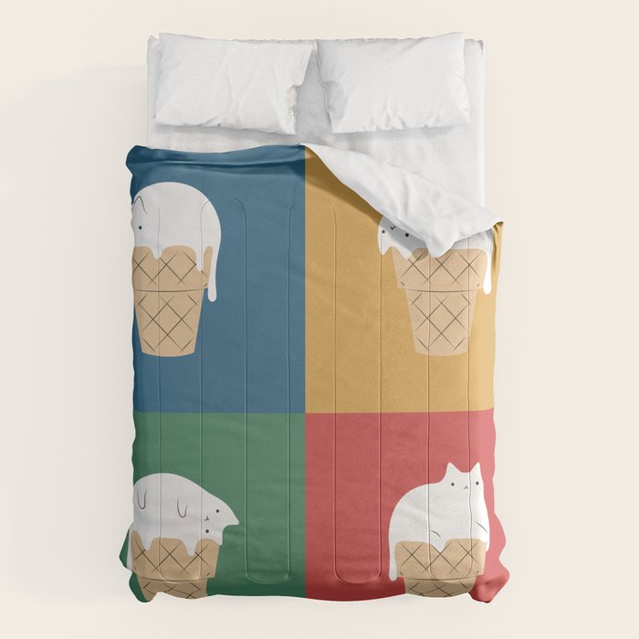 Cat Ice Cream 2x2 Comforter Gallery Image 6