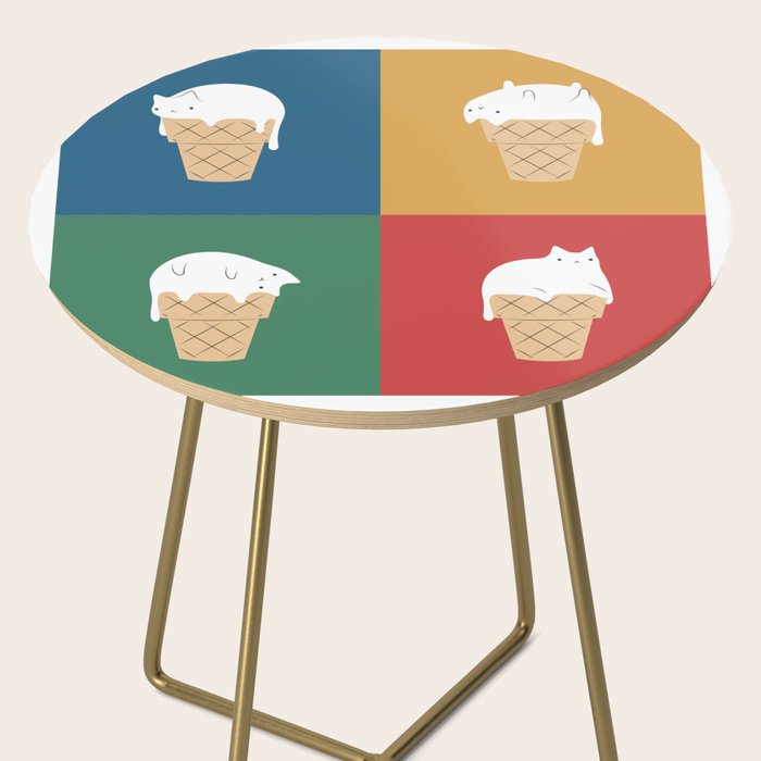 Cat Ice Cream 2x2 Side Table Gallery Image 2