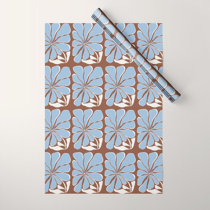 Blooming in Blue Wrapping Paper Gallery Image 1