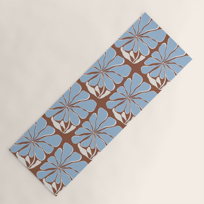 Blooming in Blue Yoga Mat Gallery Image 1