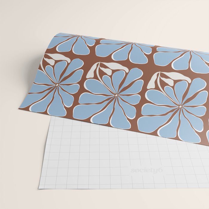 Blooming in Blue Wrapping Paper Gallery Image 2