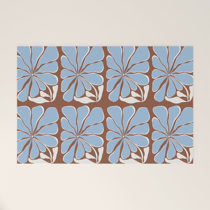 Blooming in Blue Welcome Mat Gallery Image 1