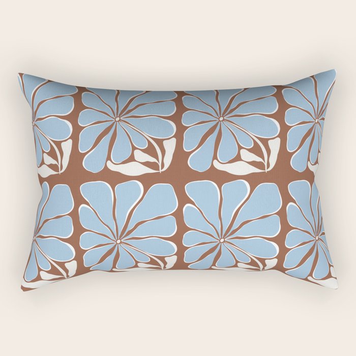 Blooming in Blue Rectangular Pillow Gallery Image 2