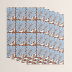 Blooming in Blue Wrapping Paper Gallery Image 3