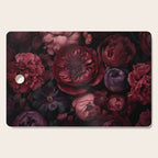 Victorian Grandeur Large Regency Flowers Crimson Red Cutting Board Gallery Image 1