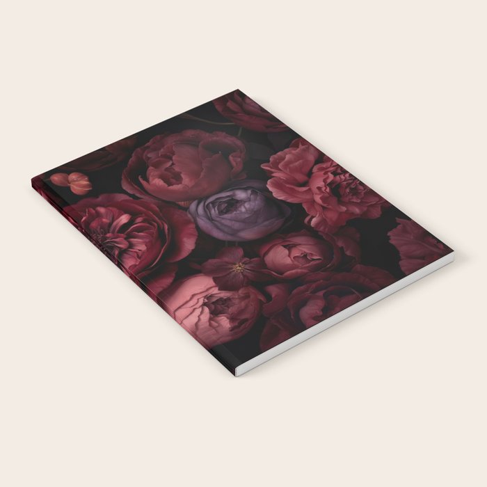 Victorian Grandeur Large Regency Flowers Crimson Red Notebook Gallery Image 2