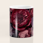 Victorian Grandeur Large Regency Flowers Crimson Red Coffee Mug Gallery Image 4