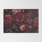 Victorian Grandeur Large Regency Flowers Crimson Red Rug Gallery Image 2