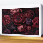 Victorian Grandeur Large Regency Flowers Crimson Red Wall Mural Gallery Image 2