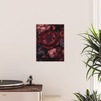 Victorian Grandeur Large Regency Flowers Crimson Red Poster Gallery Image 2