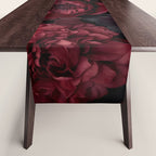 Victorian Grandeur Large Regency Flowers Crimson Red Table Runner Gallery Image 1
