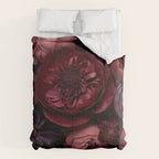 Victorian Grandeur Large Regency Flowers Crimson Red Comforter Gallery Image 6
